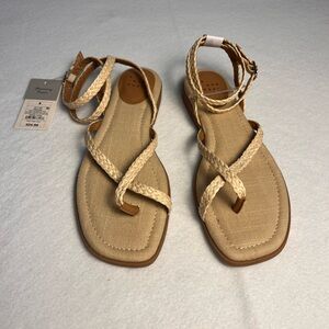 A New Day Tan Strappy Sandals Women’s Size 8• New